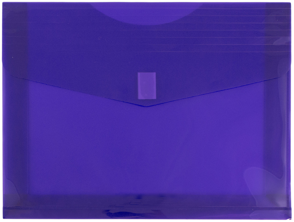Purple Letter Booklet with 2" Expansion Plastic Envelopes (9 3/4 x 13) with Hook and Loop Closure