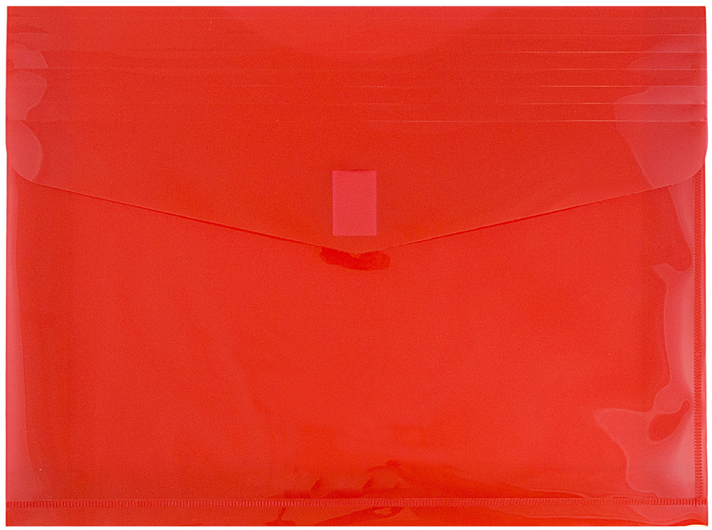 Red Letter Booklet with 2" Expansion Plastic Envelopes (9 3/4 x 13) with Hook and Loop Closure