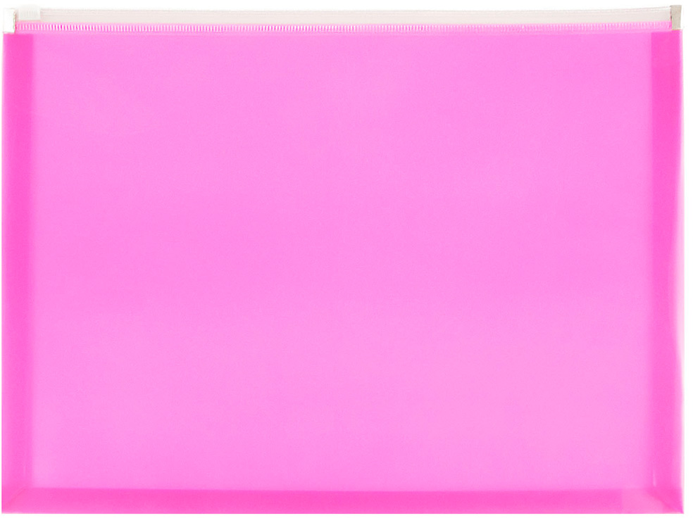 Hot Pink Letter Booklet Plastic Envelopes (9 3/4 x 13) with Zip Closure