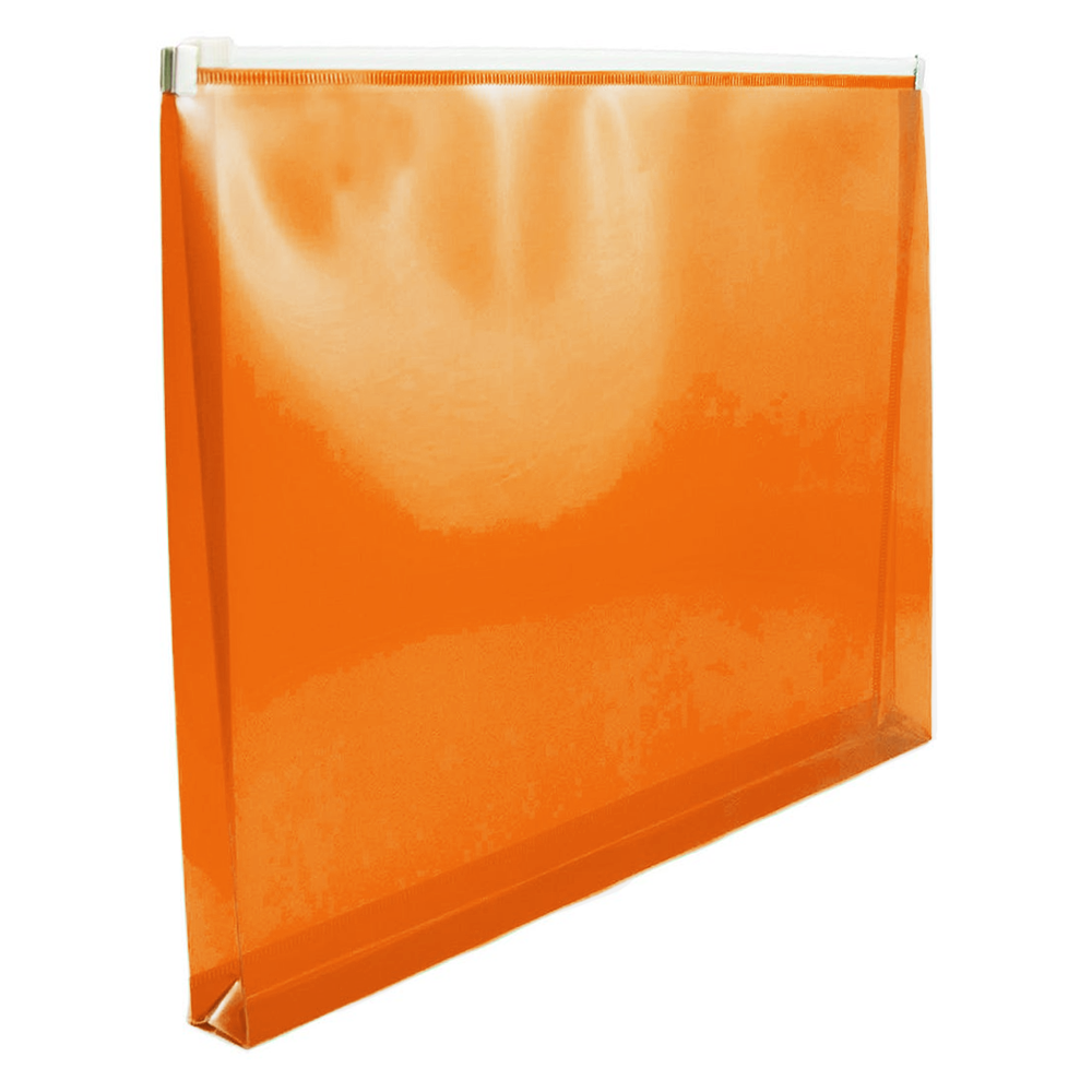 Orange Letter Booklet Plastic Envelopes (9 3/4 x 13) with Zip Closure