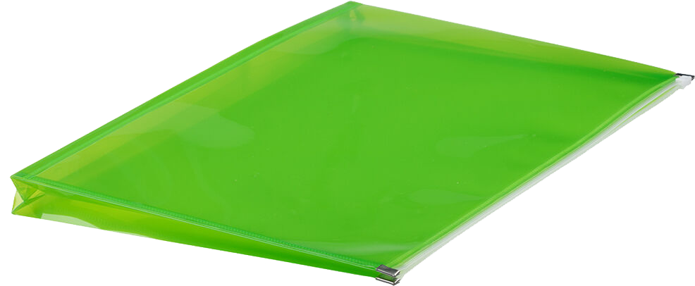 Assorted Legal Booklet Plastic Envelopes (9 3/4 x 14 1/2) with Zip Closure - 6 Pack