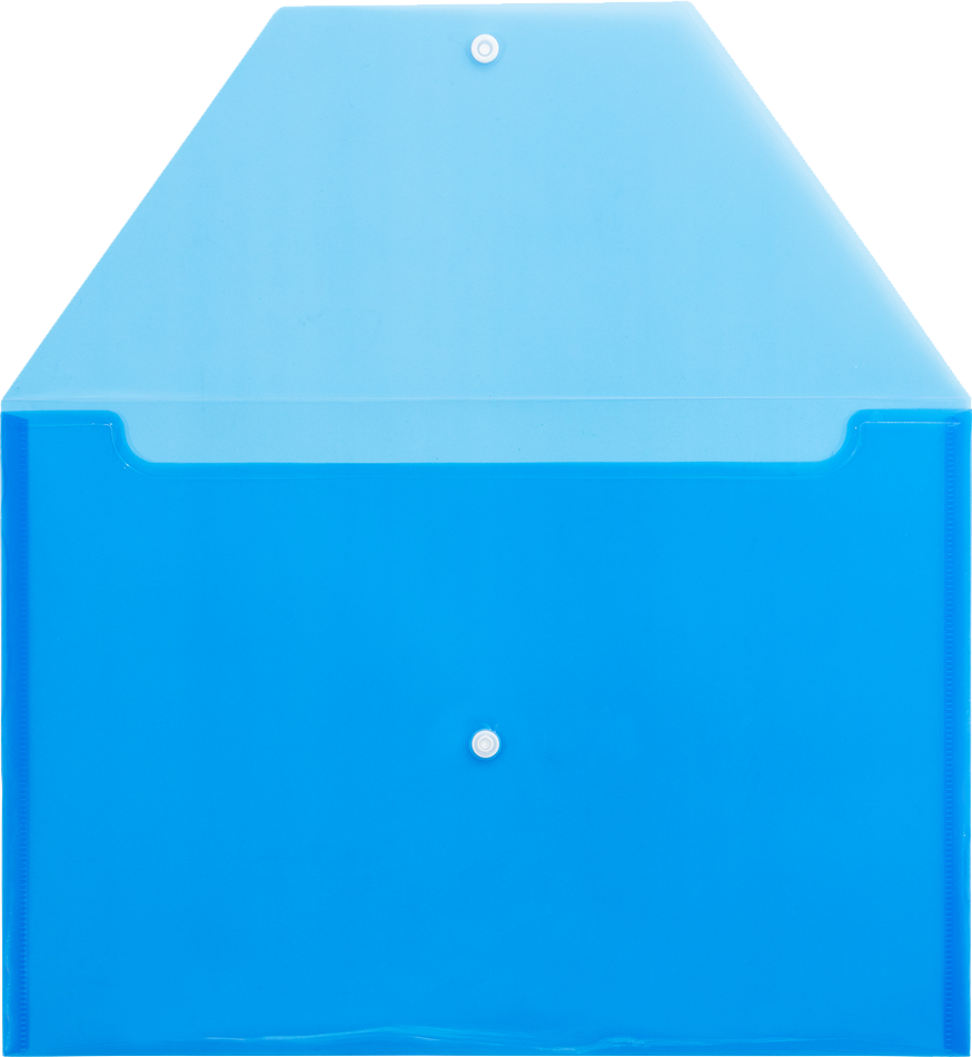 Blue Legal Booklet Plastic Envelopes (9 3/4 x 14 1/2) with Snap Closure