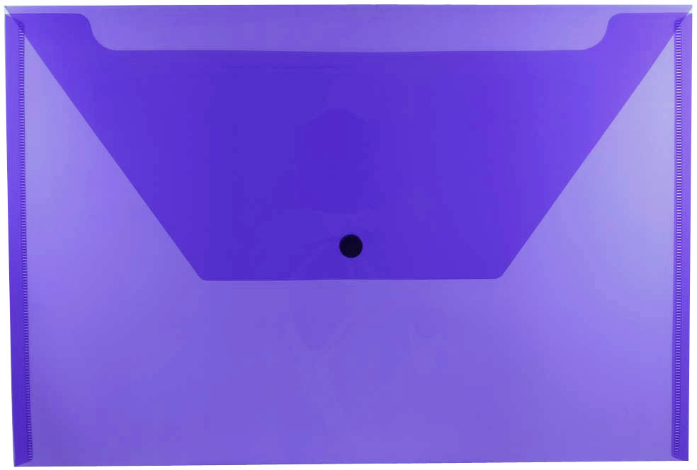 Purple Legal Booklet Plastic Envelopes (9 3/4 x 14 1/2) with Snap Closure