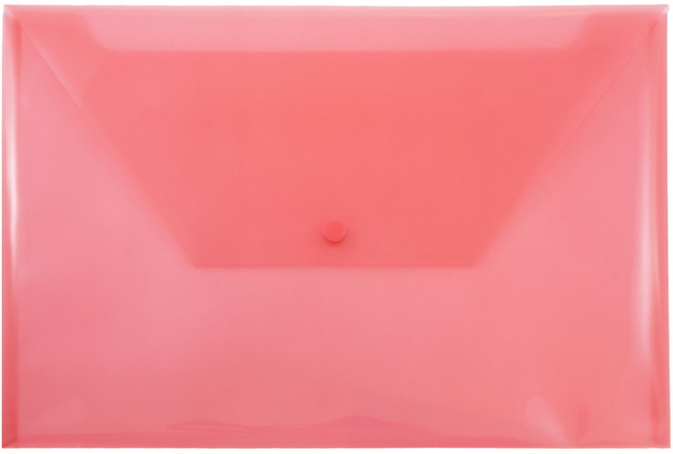 Red Legal Booklet Plastic Envelopes (9 3/4 x 14 1/2) with Snap Closure