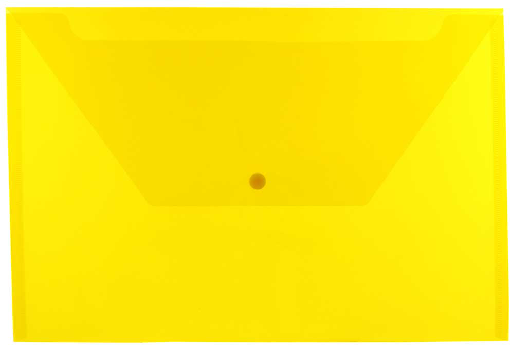 Yellow Legal Booklet Plastic Envelopes (9 3/4 x 14 1/2) with Snap Closure