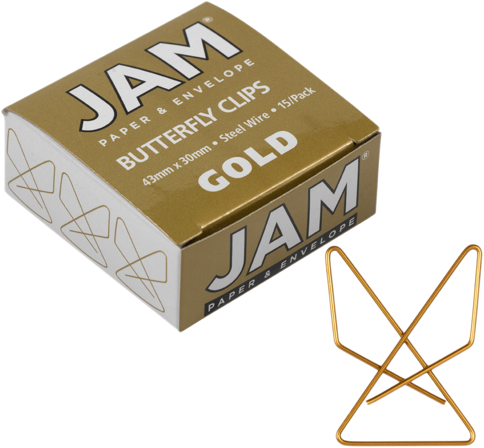 Gold Butterfly Clips - 15 Pack