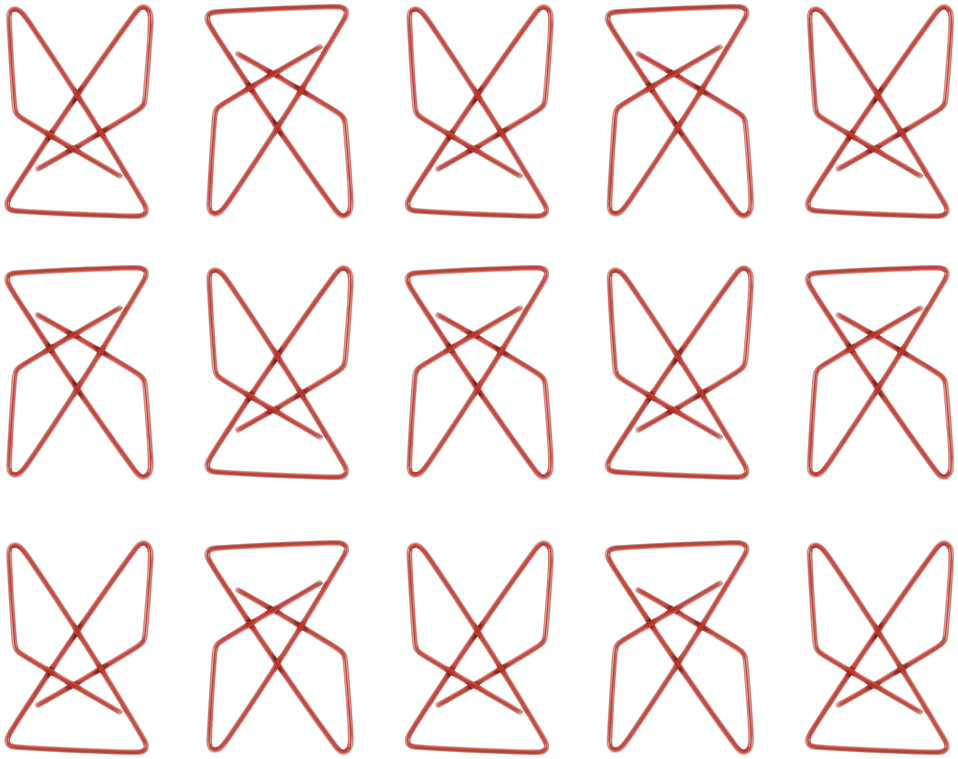 Red Butterfly Clips - 15 Pack