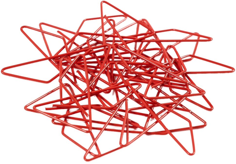 Red Butterfly Clips - 15 Pack
