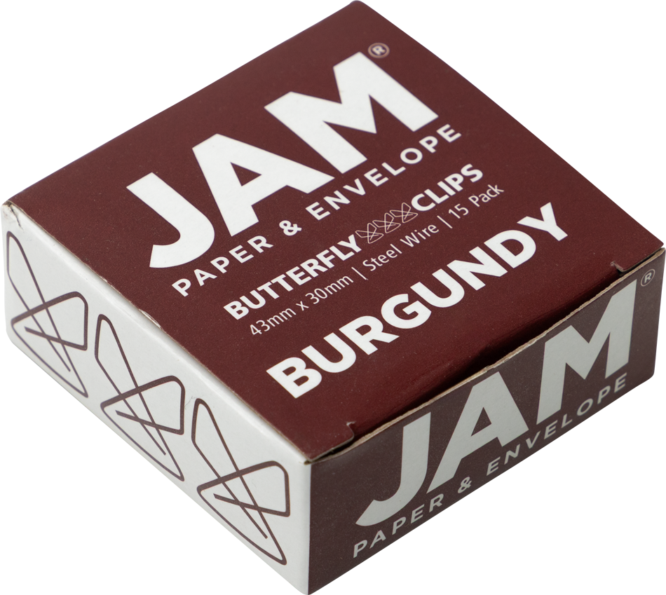 Burgundy Butterfly Clips - 15 Pack