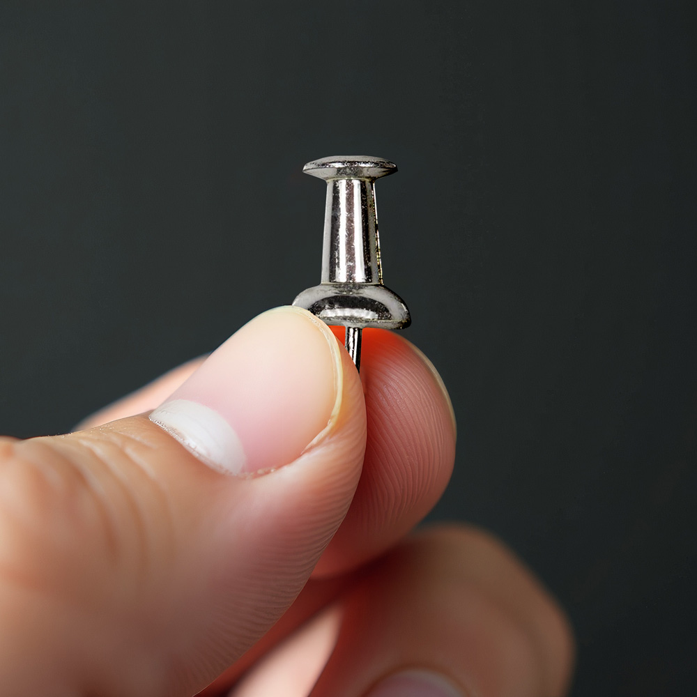 Silver Pushpins - 100 Pack