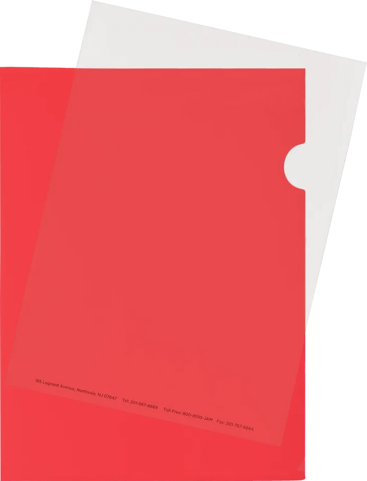 Red 9 x 11 1/2 Plastic Sleeves