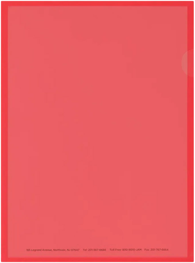 Red 9 x 11 1/2 Plastic Sleeves