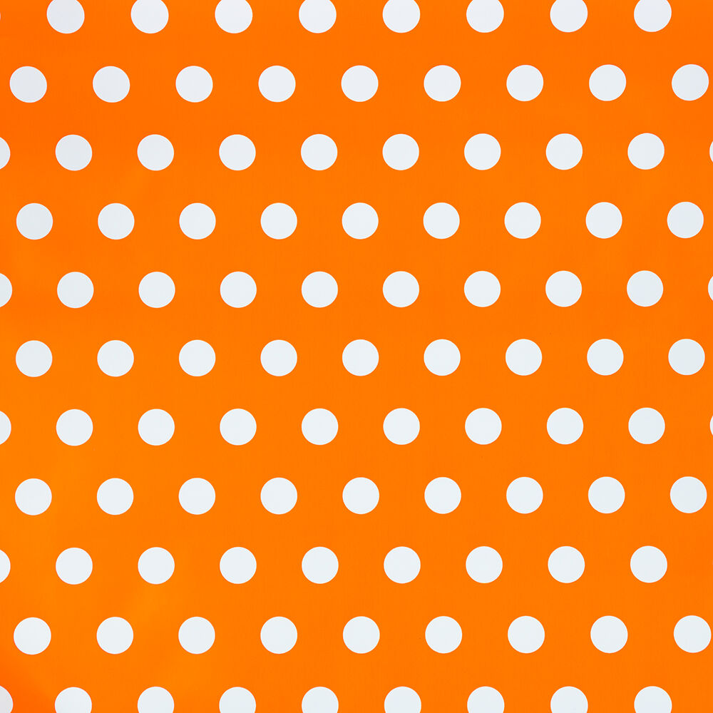 Orange with White Dots Wrapping Paper (25 Sq Ft)