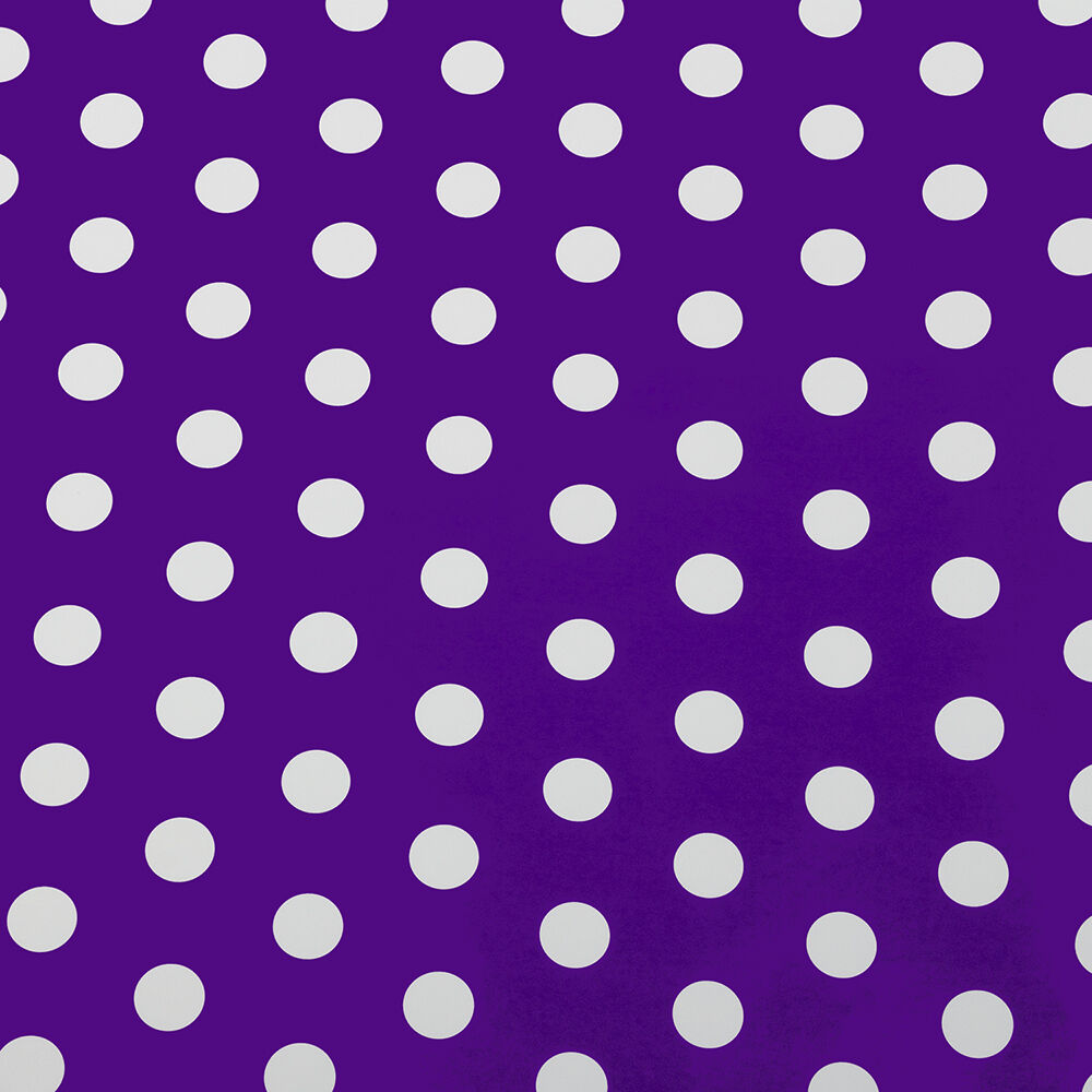 Purple with White Dots Wrapping Paper (25 Sq Ft)