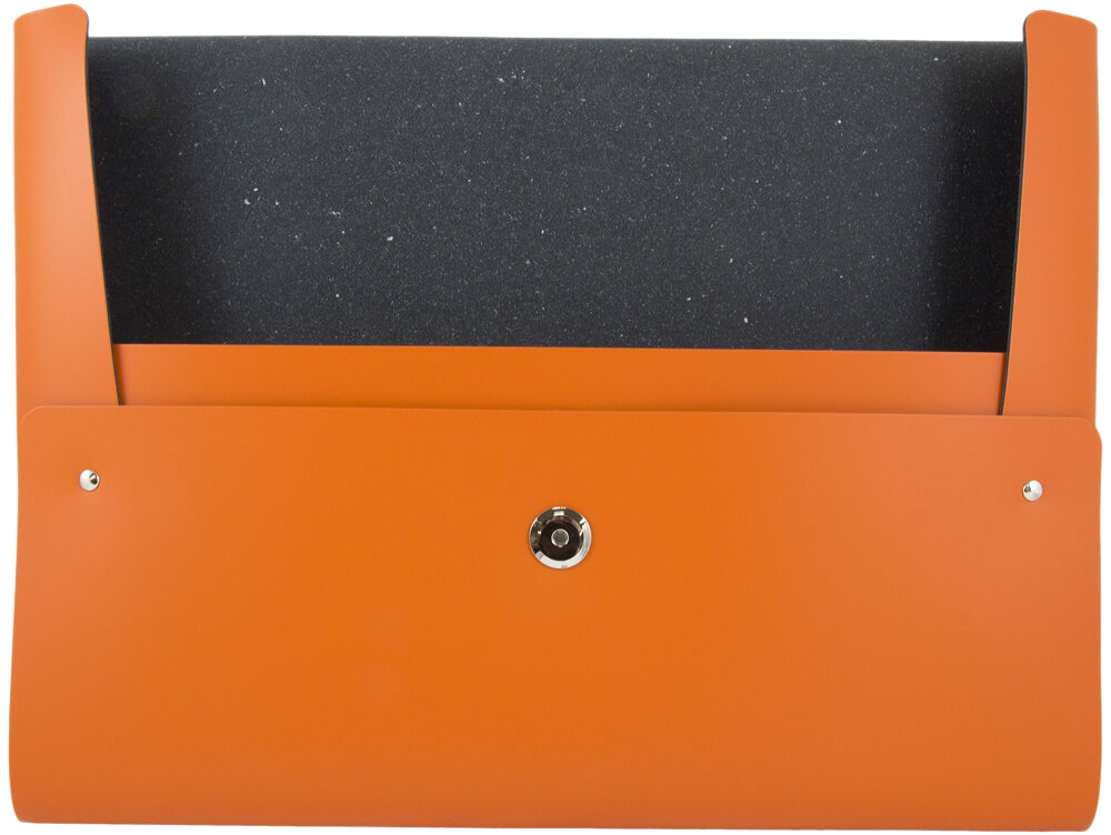 Orange 10 x 13 Leather Portfolios with Snap