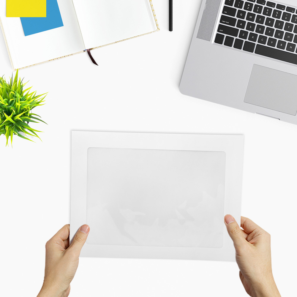 White 28lb Full Face Booklet Window (9 x 12) Envelopes