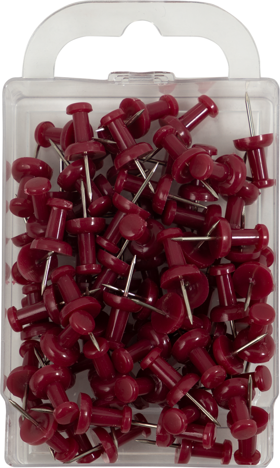 Burgundy Pushpins - 100 Pack