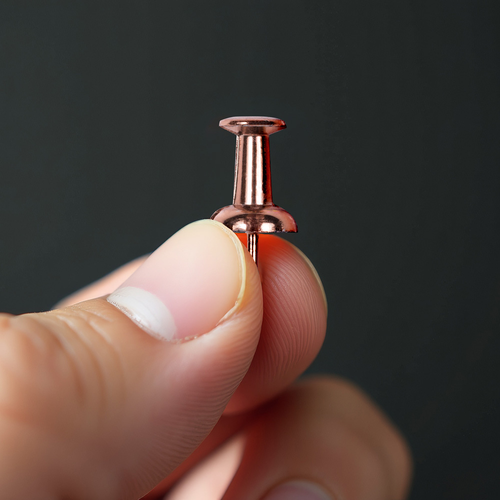 Rose Gold Pushpins - 100 Pack