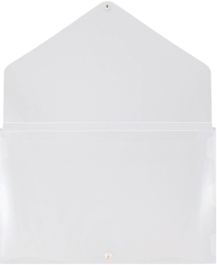 Clear Large 11 x 17 x 3/4 Plastic Portfolios with Snap