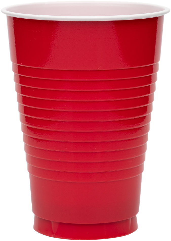 Red 12oz Plastic Cups - 20 Pack
