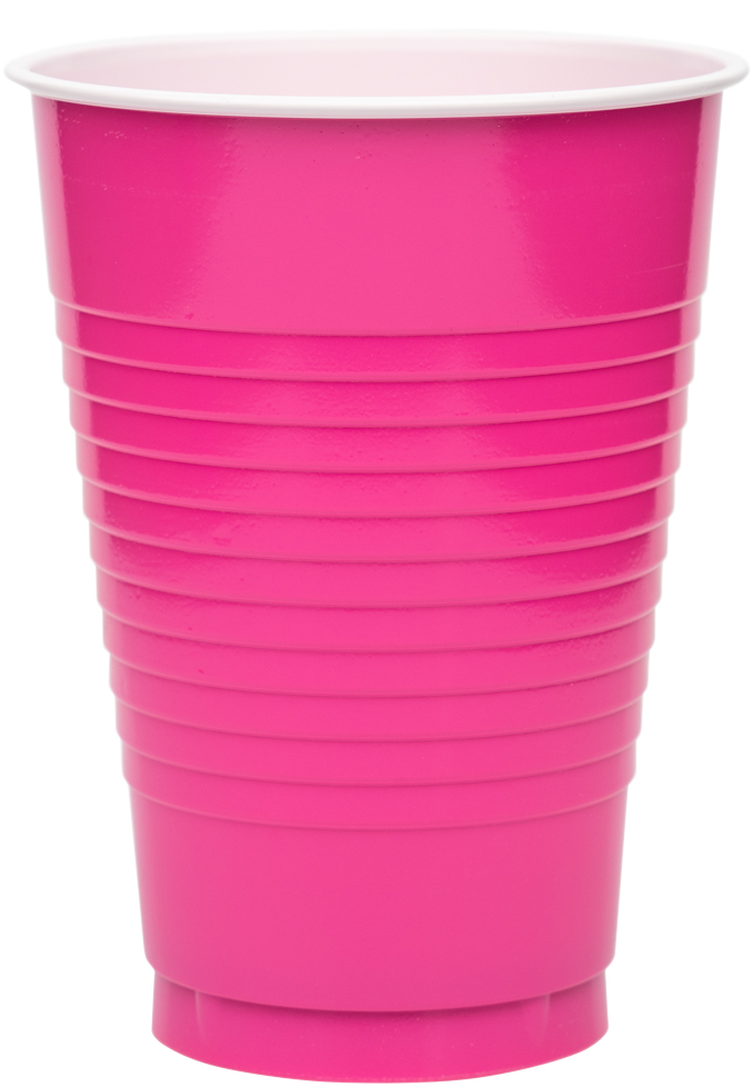 Fuchsia 12oz Plastic Cups - 20 Pack