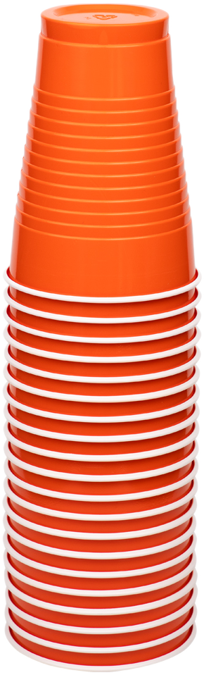 Orange 12oz Plastic Cups - 20 Pack