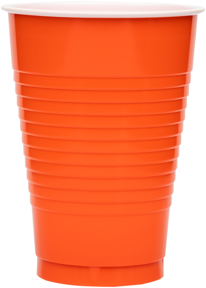 Orange 12oz Plastic Cups - 20 Pack