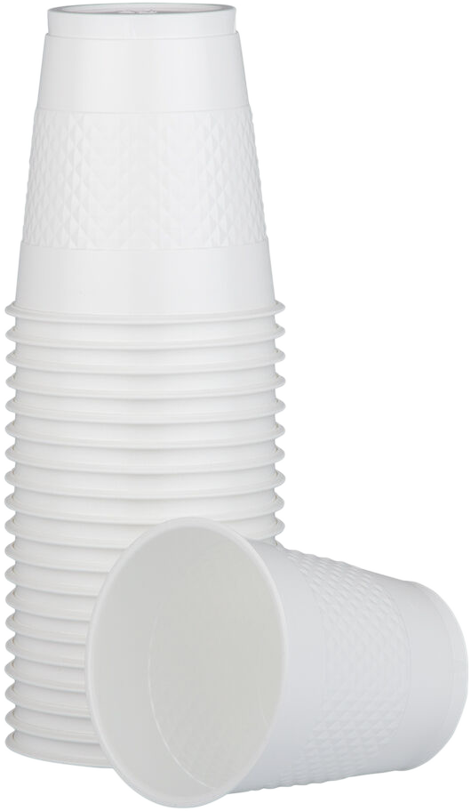 White 12oz Plastic Cups - 20 Pack