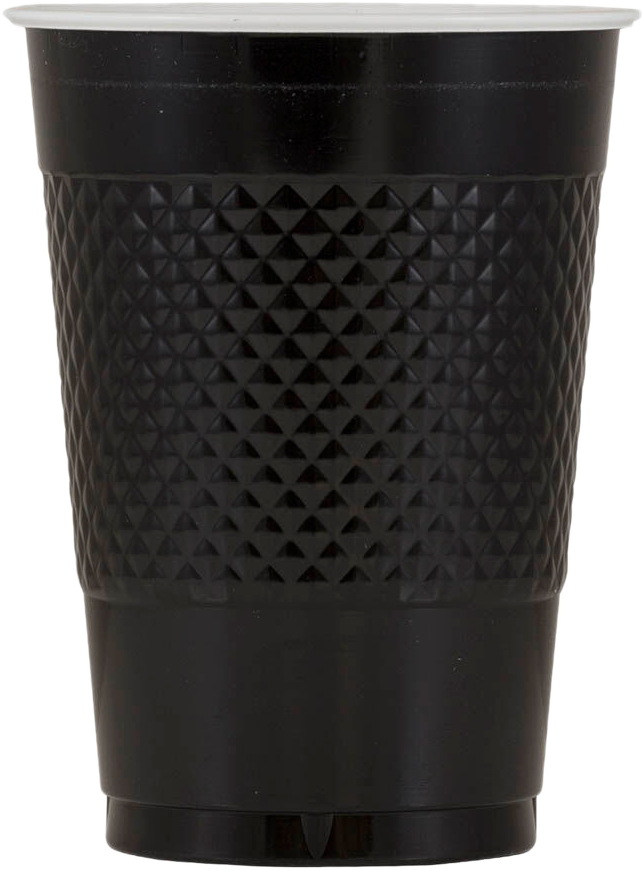 Black 16oz Plastic Cups - 20 Pack
