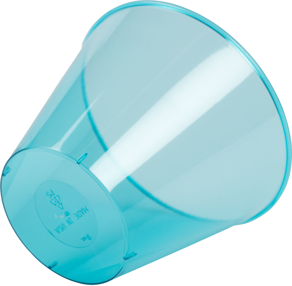 Bright Blue 9oz Plastic Tumblers - 72 Pack