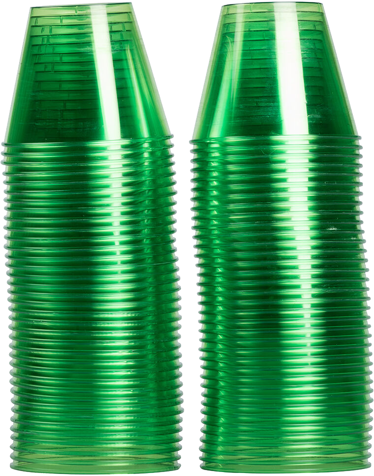 Lime Green 9oz Plastic Tumblers - 72 Pack