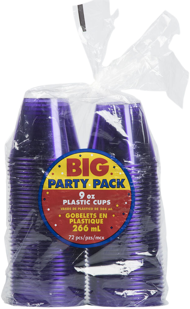 Purple Violet 9oz Plastic Tumblers - 72 Pack