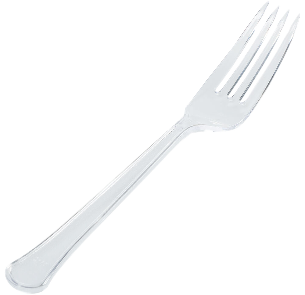 Crystal Clear Plastic Forks - 20 Pack