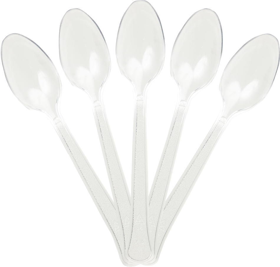 Clear Plastic Spoons - 20 Pack