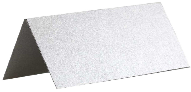 Silver Metallic 3 3/4 x 1 3/4 Printable Place Cards