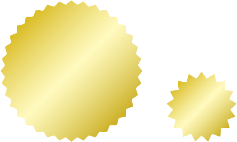 Gold Foil Combo Labels 1 Small Roll & 1 Large Roll Labels