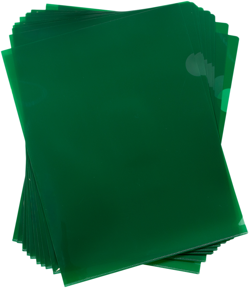 Green 9 x 11 1/2 Plastic Sleeves