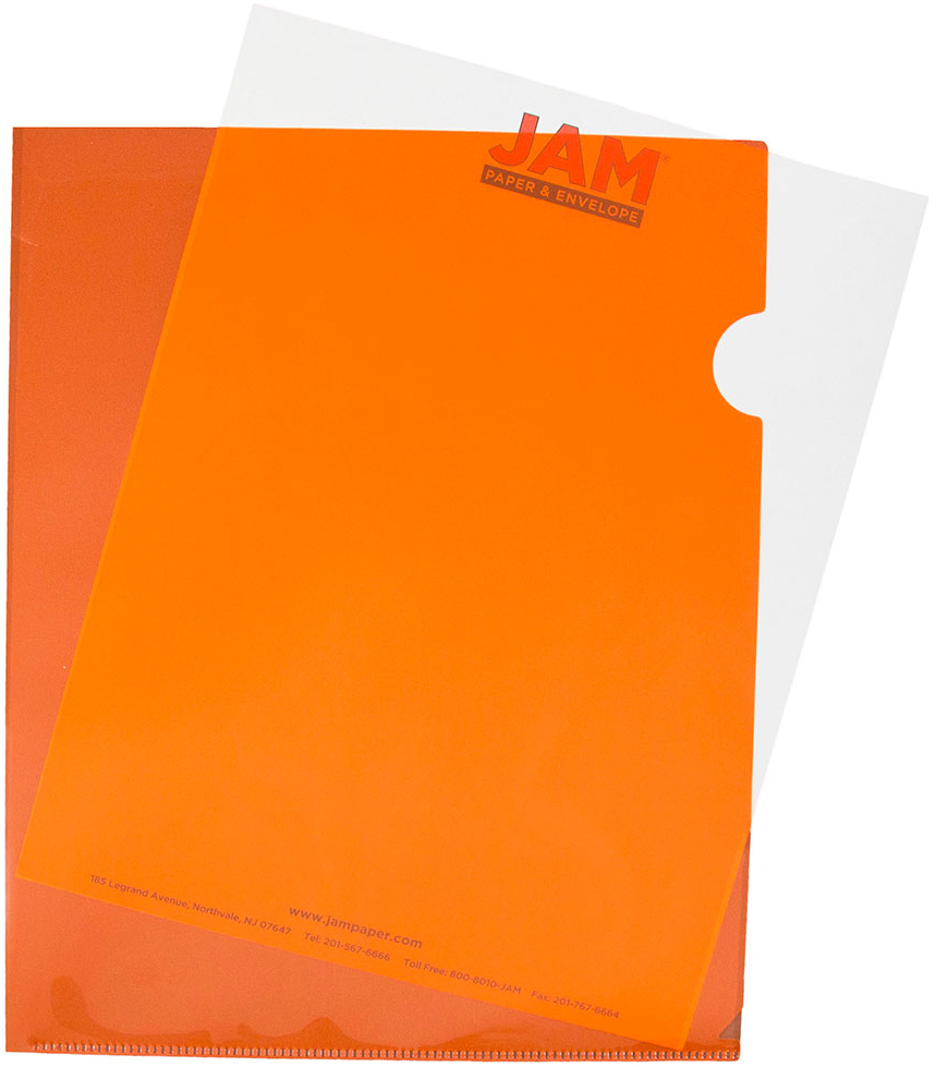Orange 9 x 11 1/2 Plastic Sleeves