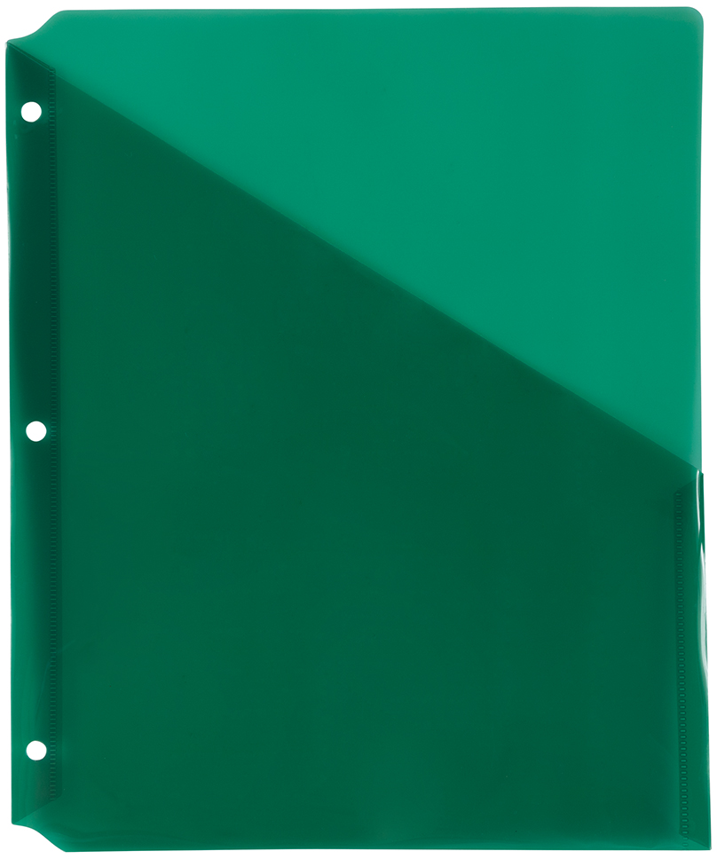 Green 9 1/4 x 11 3/16 Plastic Binder Sleeve