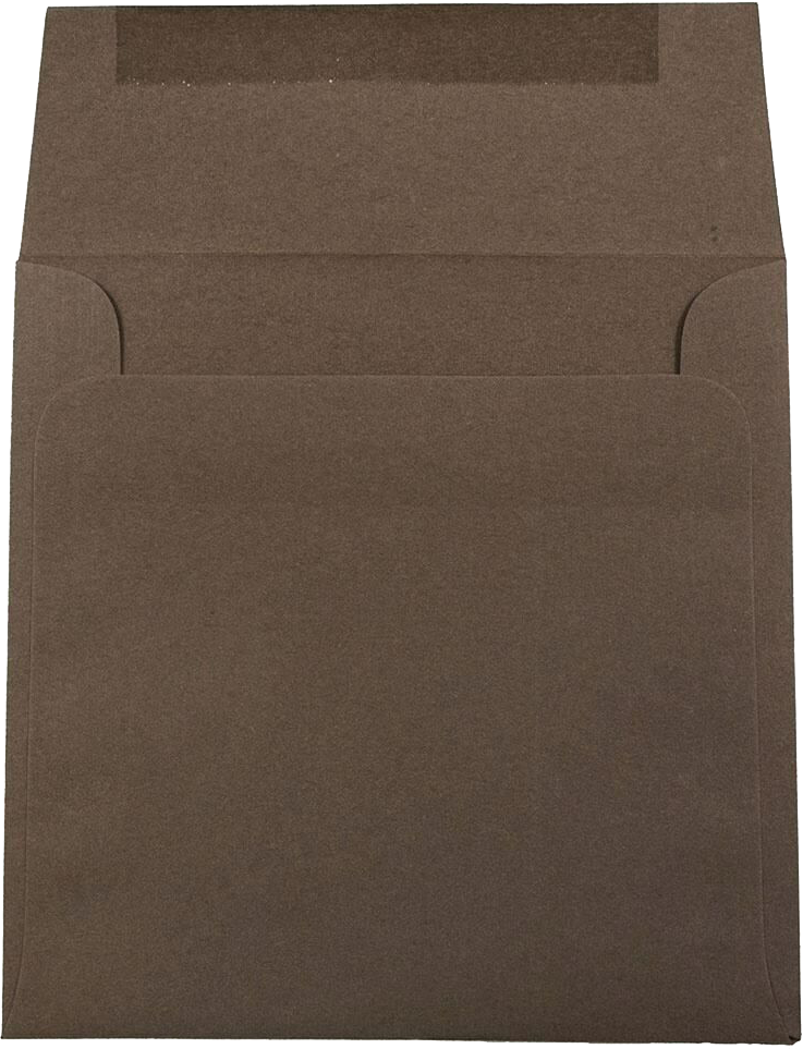 Chocolate Brown 32lb 6 1/2 x 6 1/2 Square Envelopes