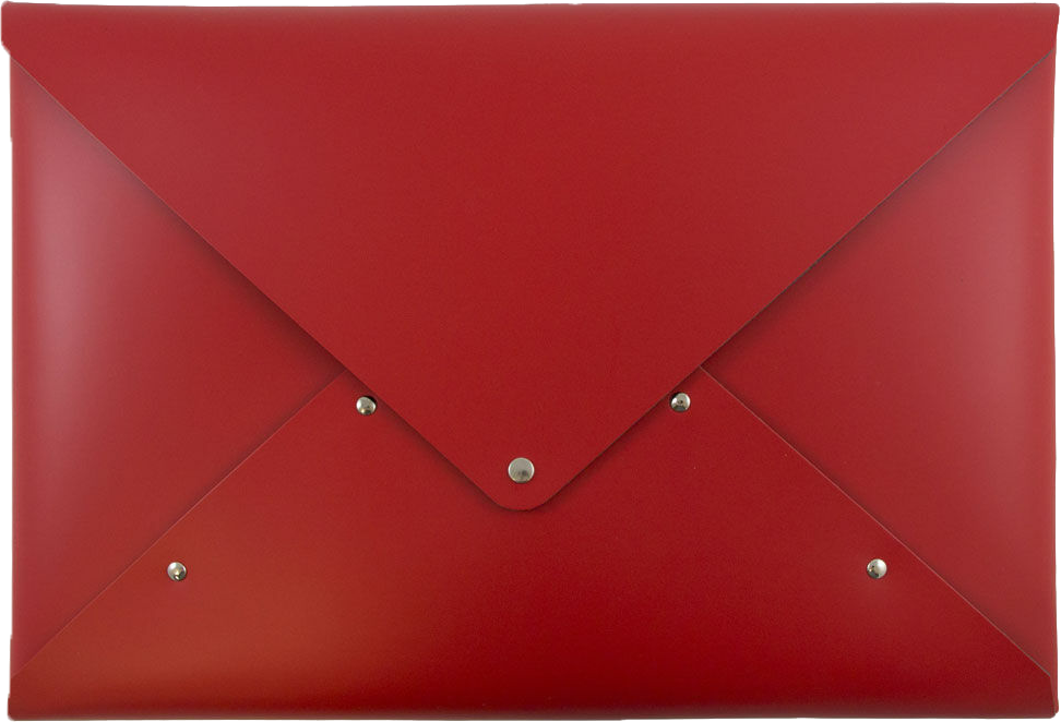 Red Legal Leather Portfolios with Snap