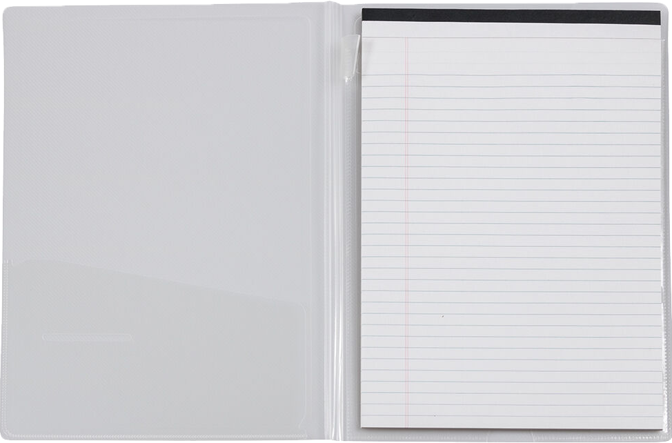 Clear 9 1/2 x 12 1/4 Plastic Padfolios