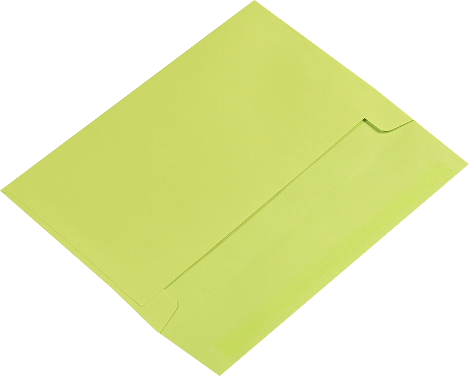 Ultra Lime Green 24lb A9 Invitation Envelopes (5 3/4 x 8 3/4) with Peel & Seal