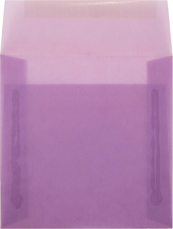 Light Purple Lilac Translucent 30lb 6 1/2 x 6 1/2 Square Envelopes