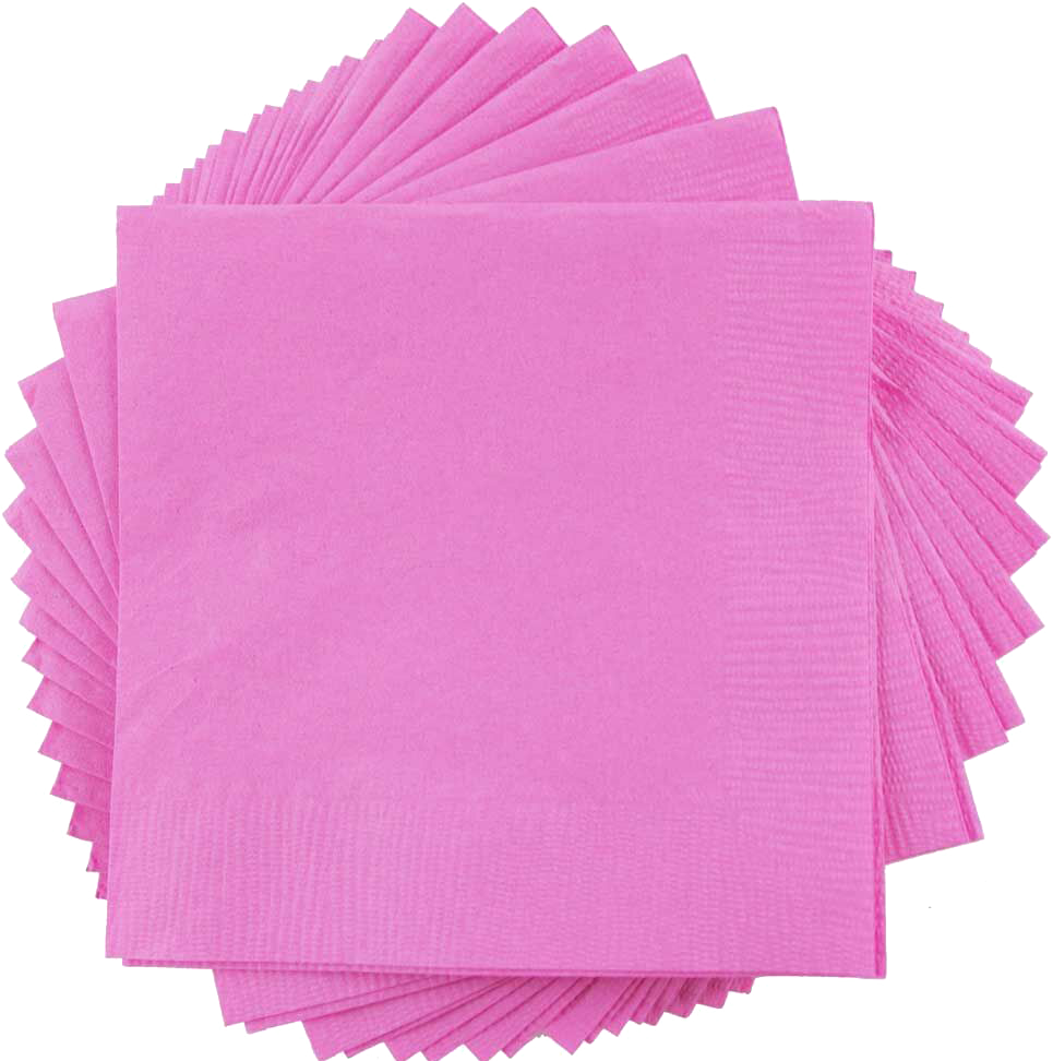 Fuchsia 3-Ply 5 x 5 Beverage Napkins
