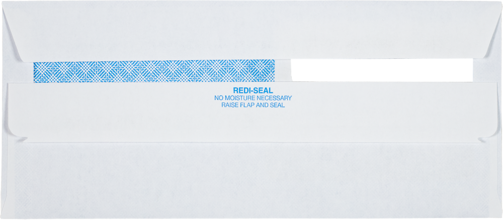 White with Security Tint 24lb #10 Double Window Envelopes (4 1/8 x 9 1/2) with Redi Seal
