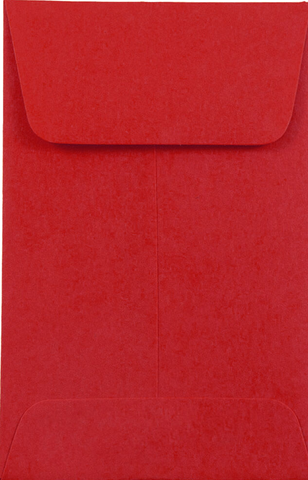 Red 24lb #1 Coin Envelopes (2 1/4 x 3 1/2)