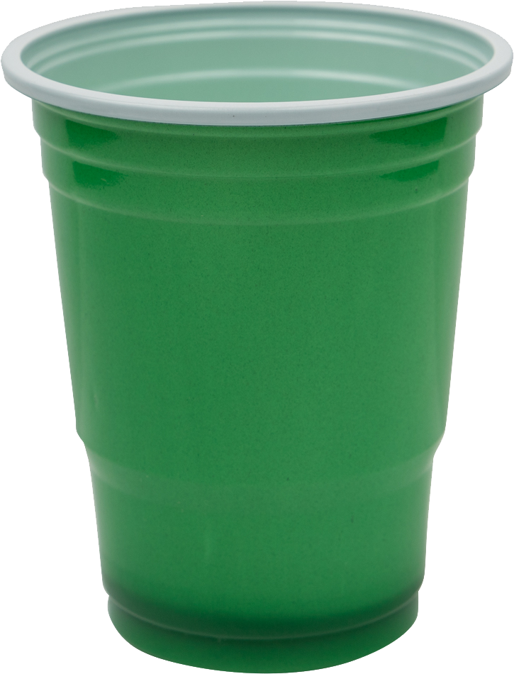 Green 12oz Plastic Cups - 20 Pack