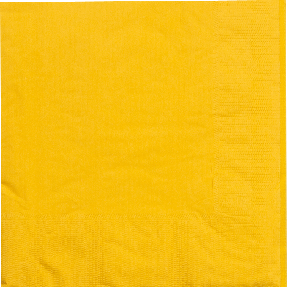 Yellow 6 1/2 x 6 1/2 3-Ply Lunch Napkins