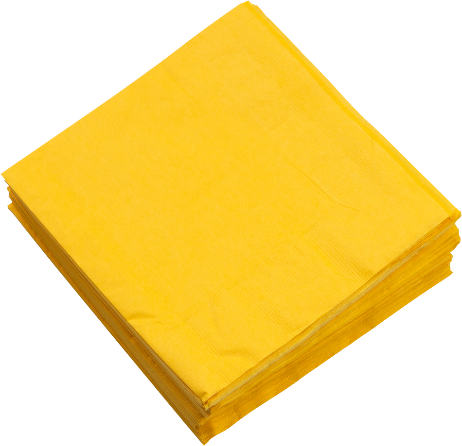 Yellow 6 1/2 x 6 1/2 3-Ply Lunch Napkins